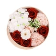 thumbnail image 4 of Caja de flores de rosa de jabón con flores simuladas para fiestas, Día de la Madre y del Maestro. Rojo, 4 of 9