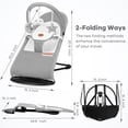 thumbnail image 6 of Baby Bouncer , Portable Infant Chair 0-18 Months with 3 Modes (Rocker/Stationary) & Hanging Toys, Light Grey, Meets ASTM F3084-22 & ASTM F2088-22 Standards, 6 of 6