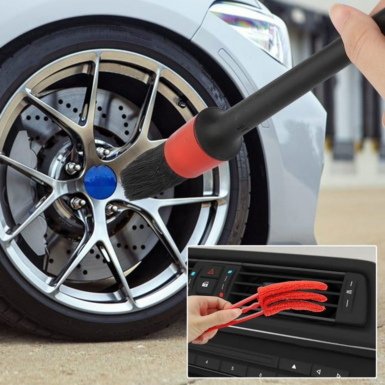TTRCB 20Pcs car Detailing Brush Set, car Wheel Tire Brush Set, car