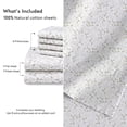 thumbnail image 5 of RUVANTI 100% Cotton Percale Sheets California King Size 6 Piece Set, Cooling Bed Sheets for Hot Sleepers, Deep Pocket 14”, Breathable Lightweight & Durable, Crisp Hotel Style Sheets, Botanica Living, 5 of 8