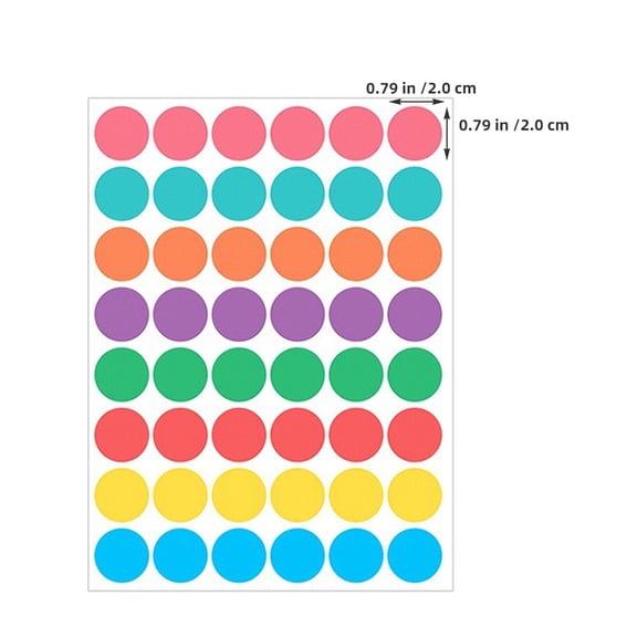 OUNONA 10-Pack Round Adhesive Label Stickers, Printable Large Dot Labels, Blank Mailing Labels for Label Printers