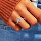 thumbnail image 3 of To My Daughter Ring Silver Rhinestone Ring Minimalist Anxiety Ring Gift for Her Back To School Gift Tamaño del anillo Ajustable Abertura, 3 of 6