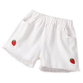 thumbnail image 2 of NAISIBABY Girls Casual Shorts, Elastic Waist Cotton Stretch Kids Summer Fashion Shorts White 9-11T, 2 of 3
