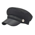 thumbnail image 1 of Minnieouse FemaleCaptainHat Gorra con visera Mantiene el calor y agradable al tacto Absorbe el sudor Sombreros Negro De lana, 1 of 6