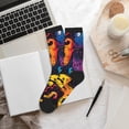 thumbnail image 6 of Pofeuu Playful Ghosts Night Sky Print Crew Socks, Adult Running Hiking Socks for Youth and Adult, 6 of 7