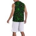 thumbnail image 5 of Gaeub Green Bright Web with Spiders Men's Mesh Basketball Jersey, Quick-Drying Sleeveless Top S-4XL, Loose Muscle Tank Top -4X-Large, 5 of 9