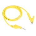 thumbnail image 4 of Clip Test Leads, 20A 3000V 10mm Opening Test Flexible Cable Electrical Injection Molding Silicone Sheath  For Car Battery Yellow, 4 of 8