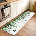 thumbnail image 2 of Runner Rug 2 x 6 Ft, Green Spring Botanical Washable Non-Slip Floor Mat for Kitchen Hallway/Entryway, Weeping Eucalyptus Butterfly Long Kitchen Runner Area Rugs for Living Room, Low-Profile, 2 of 8