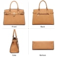 thumbnail image 3 of Female Satchel Handbags Shoulder Tote Top Handle Bags with Matching Wristlet Wallet, 3 of 8