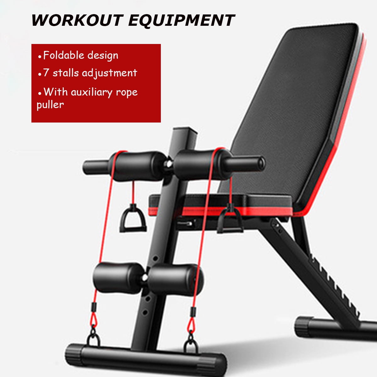 UMAY New Version 2021 Adjustable Weight Bench Fast Folding Incline Decline & Multi-purpose Utility Bench for Full Body Workout Strength Training 