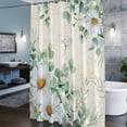 thumbnail image 6 of Daisy Eucalyptus Leaves Shower Curtain, Floral Spring Vintage Countryside Waterproof Shower Curtain Set with 12 Hooks Lightweight Bath Curtains Fabric Bathroom Decor 36x72 Inches, 6 of 9