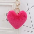 thumbnail image 3 of Tnobhg Plush Love Heart Keychain Soft Fluffy Lightweight Girls Car Key Ring Holder Handbag Backpack Decoration Pendant Birthday Gift, 3 of 8