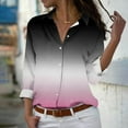 thumbnail image 2 of SHTXOZHI Button Down Causal Shirts for Women Long Sleeve Color Block Fall Shirts Collared Trendy Tops, 2 of 4
