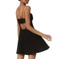 thumbnail image 2 of FOCUSNORM Robe Formelle Femme Couleur Unie Sans Manches Bretelles Spaghetti une-Pièce, 2 of 6