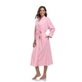 thumbnail image 2 of MAYFISH Women's 100% Cotton Robes Lightweight Kimono Long Soft Bathrobe for Women with Pockets(Pink,XL), 2 of 6