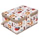 thumbnail image 3 of Cesta De Costura Para Herramientas De Costura Artesanal En 3 Colores, Caja De Almacenamiento Portátil De Tela Práctica Para El Hogar, Caja De Almacenamiento Artesanal Precargada Exclusiva(naranja), 3 of 5