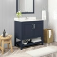 thumbnail image 3 of Ove Decors Vegas 36 W x 19" D Freestanding Bathroom Vanity with Sink, Midnight Blue, 3 of 15