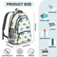 thumbnail image 5 of Dinosaur and Rainbow Pattern Cute School Backpack Bag with Padded Back and Adjustable Shoulder Straps 16.9 X 12.6 X 5.9 Inches, 5 of 5