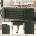 thumbnail image 2 of GZXS Modern Upholstered Storage Bench, 44.9" Chenille Fabric Oval Ottoman Seating with Hidden Compartment and Metal Legs, Easy Assembly, Green, 2 of 10
