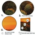 thumbnail image 3 of Designart "Sunset Glow Over Succulent Field I" Succulent Floater Framed Canvas Wall Art, 3 of 5
