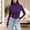 Dark Purple, variant on Long Sleeve Shirts For Women High Neck Regular Long Sleeve Crewneck T Shirt Rayon Spandex Soft Elastic Slim Fit Base Layer 1Pc Purple S-5Xl