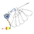 thumbnail image 4 of Fishing Stringer,5‑Hook Lock Live Fish Stainless Steel Fish Lock Fishing Accessories Sturdy Construction, 4 of 8