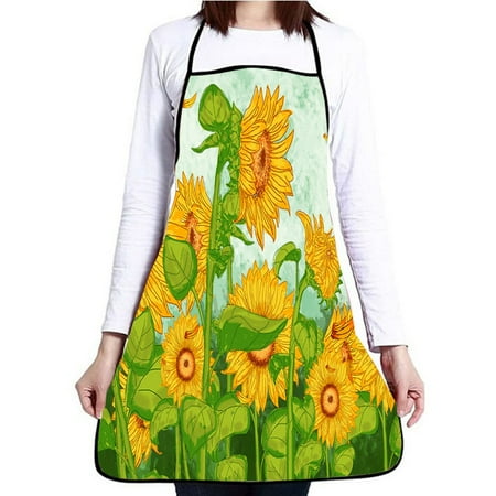 

STEADY Women Men Girls Cooking Waist Chef BBQ Waterproof Apron Yellow