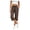 Brown, variant on Womens Capri Pants Summer Cropped Pants Straight Leg Waisted Drawstring Pants with Pockets Lounge Grey L