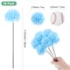 thumbnail image 3 of Uxcell Flores de Bola de Crisantemo Artificial, Ramos de Seda de Hortensia Falsos para el Hogar/Boda Azul Claro 30 Pack, 3 of 7
