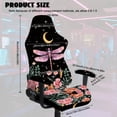 thumbnail image 2 of Jiueut Dragonfly Flower Moon Pattern Gaming Chair Cover with Armrest Cover, Wear Resistant Computer Desk Chair Cover Stretchable Rotating Chair Seat Protector with Elastic Bottom, 2 of 7