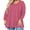 B1-Purple Red, variant on Women's Plus Size Long Sleeve Top, Purple Red 5X Scoop Neck Tunic Tops with Asym Hem, Flowy Swing Shirts, Everyday Comfort