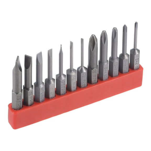 Uxcell 1/4" Hex Shank 2" Long S2 Steel Magnetic Phillips Slotted Screwdriver Bit Set