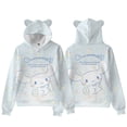thumbnail image 2 of Sudadera con capucha y estampado digital con orejas de gato de Sanrio y perro canela en 3D para adultos y niños, 2 of 5