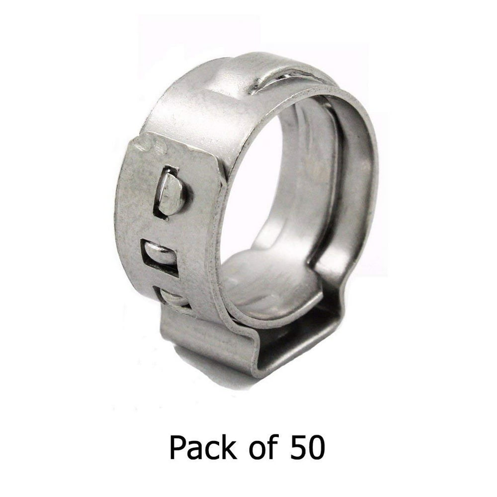 PEX Stainless Steel Cinch Clamp Rings Pack of 50 (3/4")