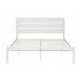thumbnail image 4 of Contemporary 1pc Queen Bed - Metal Frame, White | 500lbs Capacity, 4 of 5