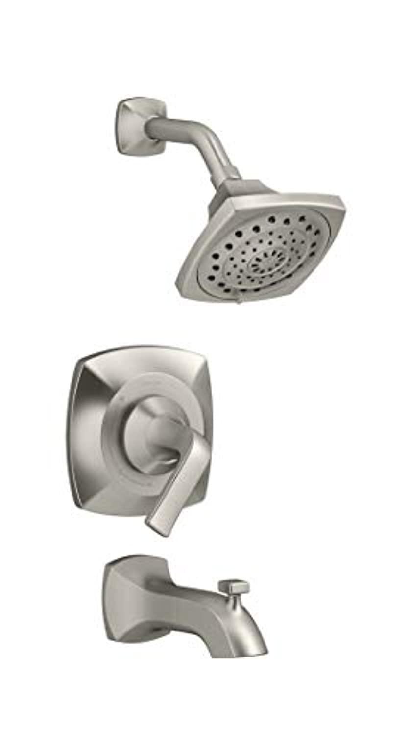 kohler rubicon one handle 3spray wallmount tub and shower faucet in brushed nickel (valve