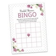 thumbnail image 2 of Inkdotpot Bridal Wedding Shower Bachelorette Party Bulk Blank Square Fill In Gift Ideas 50FloralBingoGameCards, 2 of 7