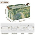 thumbnail image 7 of Yayeee Foldable Storage Basket for Shelves with Handles Set of 2 Waterproof Cloth Bins, Art Garden Scene, 7 of 7