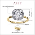 thumbnail image 2 of IGI Certified Lab Grown Diamond Halo Solitaire Engagement Rings for Women, Center 7mm Cushion Cut Anniversary Wedding Rings In 18K Solid Yellow Gold F-G, VS-SI Quality (1.90 Cttw) Ring Size-4.5, 2 of 7
