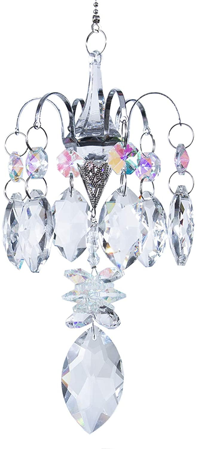 Iridescent 3d Heart Crystal Suncatcher Glass Prism Rainbow - Temu