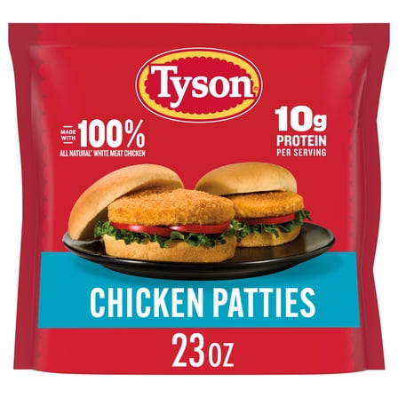 Tyson White Meat Chicken Patties, 23 oz (Frozen, Fully Cooked)