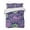 DarkViolet, variant on Purple Green Flowers Summer Quilt Set King Size, Soft Microfiber Quilted Bedding Set with 2 Pillow Shams, Watercolor Vintage Botanical Lightweight All Season Bedspread Coverlet for Bedroom 96"x106"