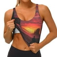 thumbnail image 3 of Balery Sunset Western Desert Cowboy Sujetadores deportivos con espalda cruzada para mujer, acolchados, sin costuras, de alto impacto, ideales para yoga, gimnasio, entrenamiento y fitness.-, 3 of 8