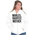 thumbnail image 3 of Worlds Okayest Mom Funny Mothers Day Zip Hoodie Sweatshirt Women Brisco Brands M, 3 of 6