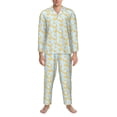 thumbnail image 3 of Vsdgher Roosters Mens Pajama Set, Soft Warm Long Sleeve Sleepwear, Cozy Button-Down Pjs for Men-XX-Large, 3 of 7