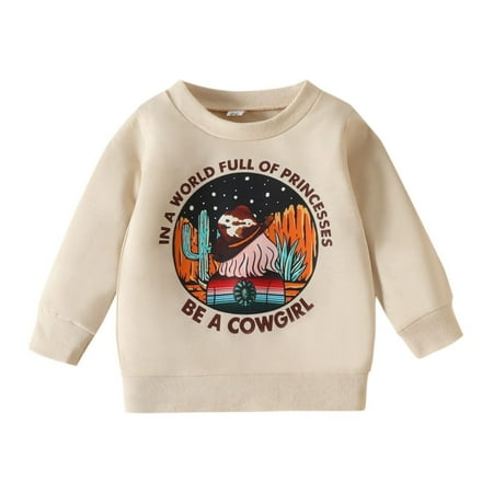 

PINQI Baby Fashion Outwear Children s Kids Boys Girls Toddler Cartoon Letters Long Sleeve Sweatshirt Long Sleeve Undershirt