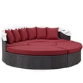 thumbnail image 4 of Modway Convene Outdoor Patio Wicker Rattan Canopy Sectional Daybed in Espresso Red, 4 of 6