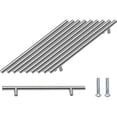 thumbnail image 1 of Manijas para puertas de gabinetes y muebles de acero inoxidable plateado de 160 mm, con tornillos incluidos, juego de 10 piezas, 1 of 5