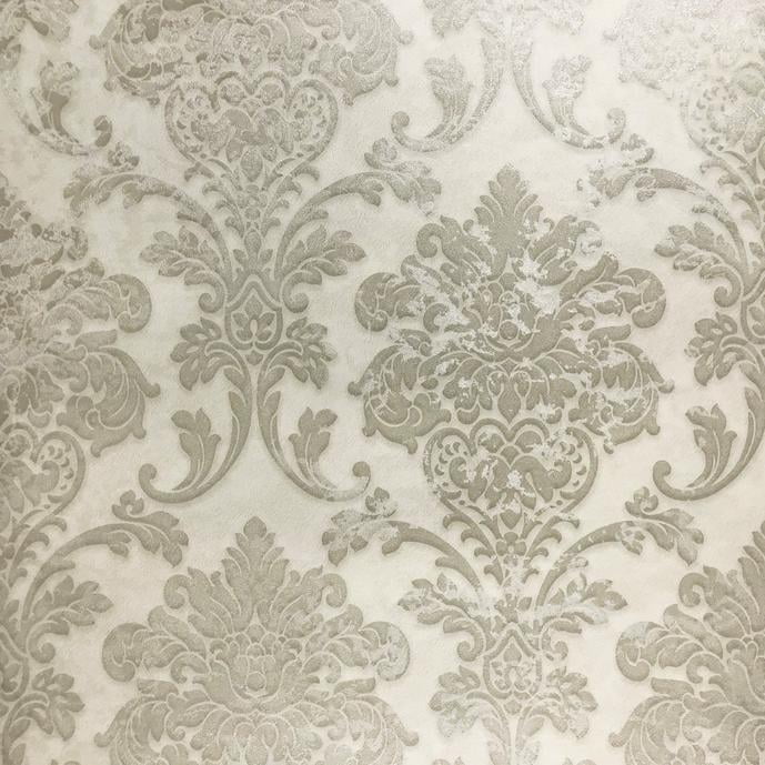 Embossed Wallpaper Blue Gold metallic Wall coverings Textured victorian Damask 