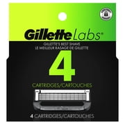 Gillette Labs Razor Blade Refills, Compatible with Exfoliating Bar & Heated Razor, 4 Refills